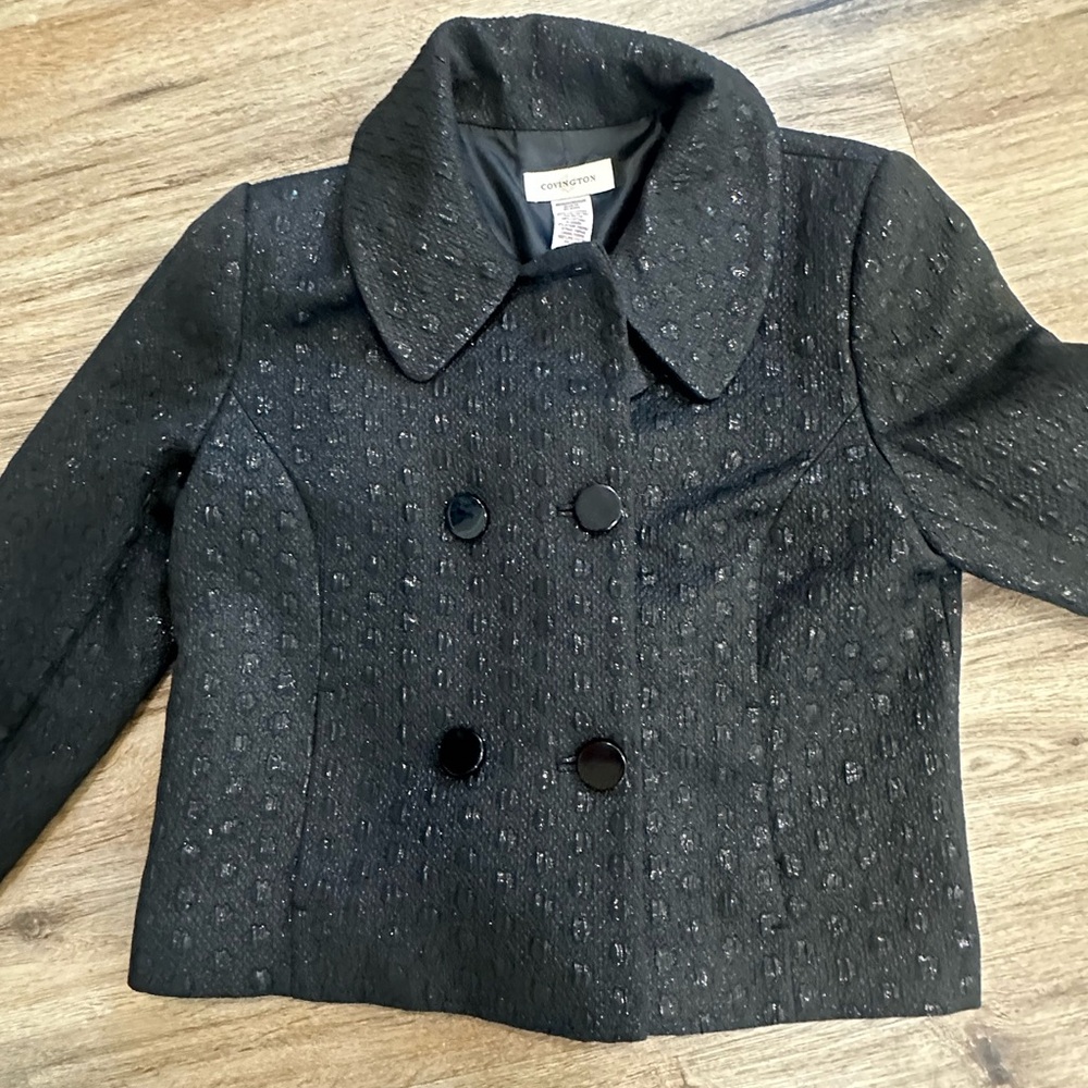 Covington Black Textured Women's Jacket